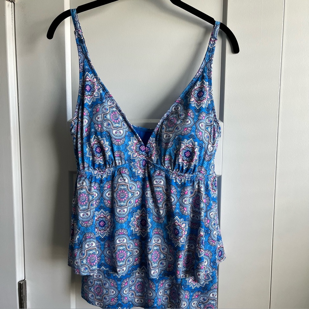 Beach House Tankini Swim Top Sz 12